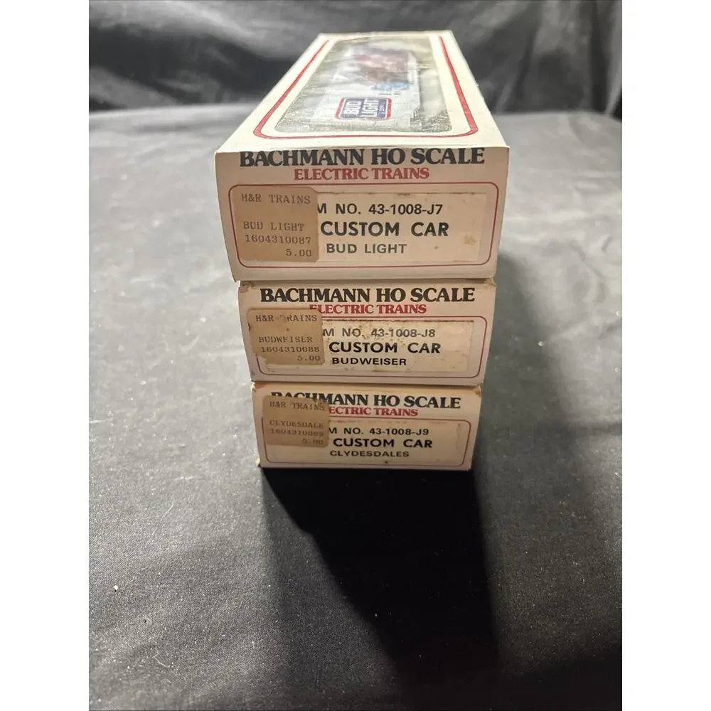 Vintage Bachmann HO Scale Budweiser Bud Light Clydesdales Train Boxcar Lot 3